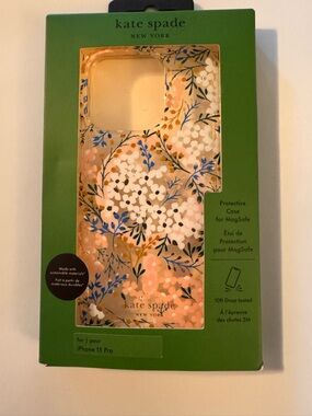 kate spade Floral iPhone 15 Case in Pink, Blue, Gold